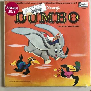 Rare Vintage Vinyl Dumbo Walt Disney Productions Lp 1965 W/ Booklet