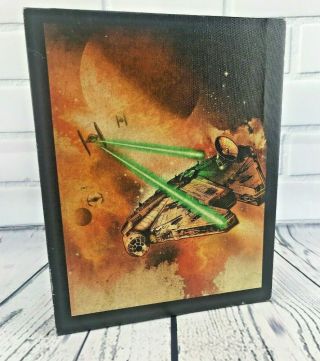 Star Wars Artissimo Canvas Thai Fighter 8 " X 10 " Wood Frame