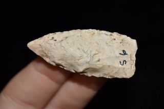 1 3/4 " Authentic Arrowhead Found By Brandon Devore Timewell Brown Co Il D5 42