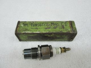 Vintage Antique Tungsten Spark Plug With Tin (1) 7/8 " Collectible Dp