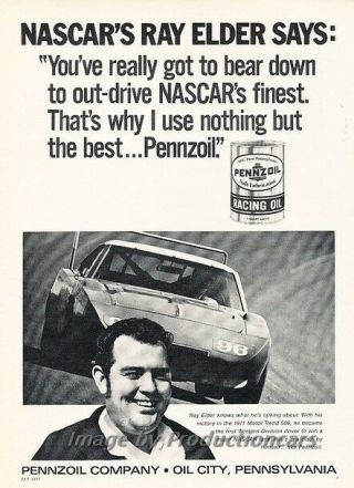 1971 Pennzoil Plymouth Superbird Advertisement Print Art Car Ad J810