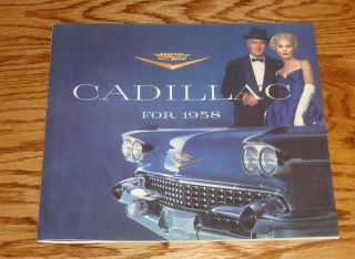 1958 Cadillac Full Line Sales Brochure 58 Coupe Deville Fleetwood Eldorado