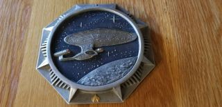 Franklin Star Trek / Next Generation 10th Anniversary Pewter Plate