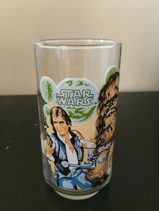 Burger King Star Wars Glasses Set of (2) 1977 Vader,  Chewbacca (1) 1983 Han 3