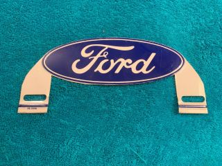 Ford Oval Motor Co Automobile Logo Car License Plate Topper Tag