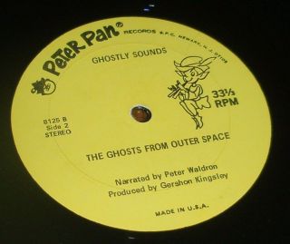 GHOSTLY SOUNDS LP - ' 75 PETER PAN HALLOWEEN - STUNNING ARRAY OF SPOOKY SOUND EFFECTS 5