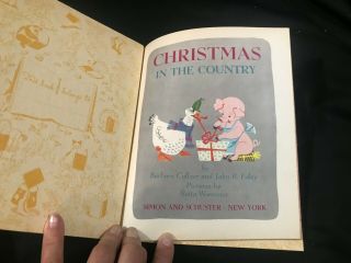 Christmas In The Country,  A Little Golden Book,  1950 Letter A Edition (Box B) 2