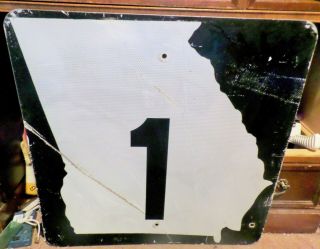 Georgia Ga State Route 1 Highway Sign Ellijay Blue Ridge Real Retired Sign