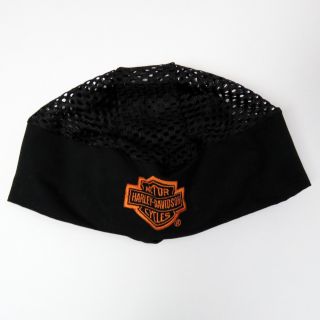 Harley Davidson Mens Mesh Head Wrap Black Orange