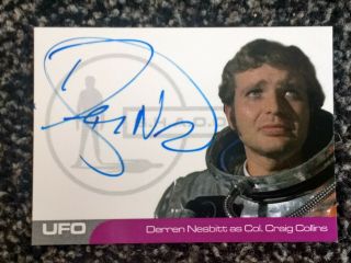 Ufo Series 2 Autograph Card Dn1 Derren Nesbitt As Col Craig Collins - Blue