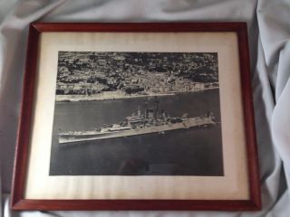 Uss Salem (ca - 139) Vintage B&w Photograph Us Navy Mediterranean Fleet Flagship