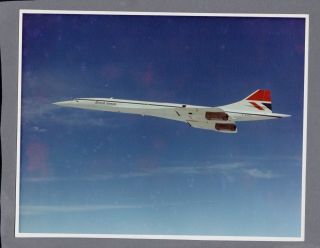 British Airways Concorde G - Bbdg Large Vintage Bac Colour Photo C1539