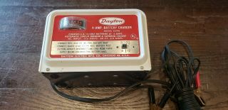 Vintage Dayton 2z196 4 Amp Battery Charger 6/12 Volt Made In Usa