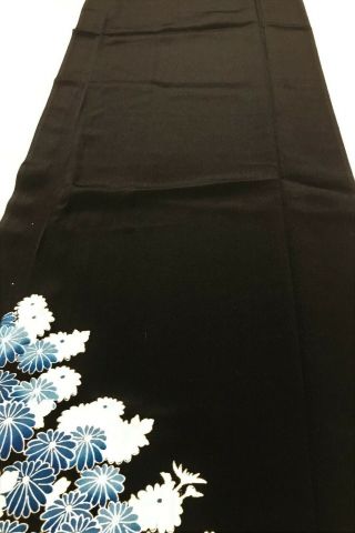 Vintage/Japanese tomesode kimono silk fabric/ chrysanthemum L447 2