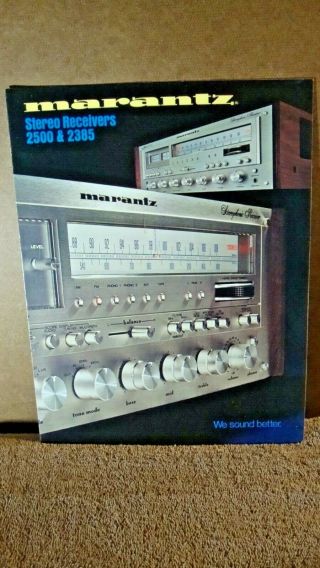 1977 Marantz Stereo Receivers 2500 & 2385 5 Page Booklet With Specs
