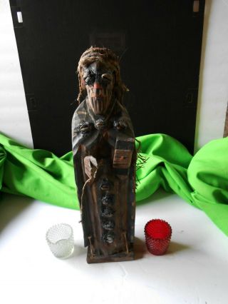 Voodoo Doll Mexican Folklore Wood Statue Tribal Santeria Spiritual Santos 2