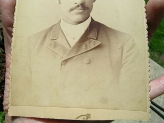 Antique AFRICAN AMERICAN CDV Portrait of Young Gent 6 