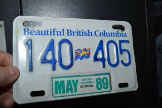 Vintage British Columbia License Plate,  Motorcycle ?