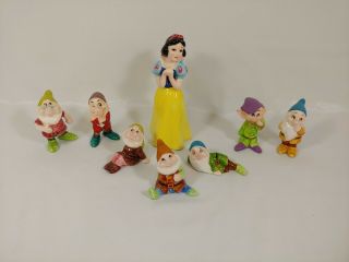 Walt Disney Productions Snow White & The 7 Dwarfs Ceramic Figurines