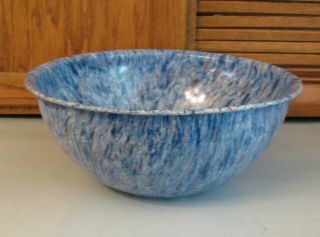 Vintage Brookpark Blue Confetti Mixing Bowl 10 " Melmac Melamine Lg 11.  5 "