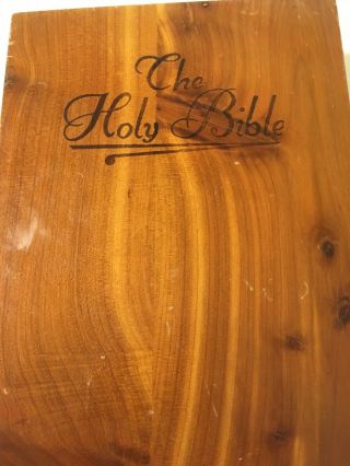 Holy Bible With The Holy Bible Wooden Box Circa 1940’s 2