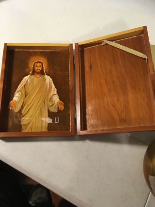 Holy Bible With The Holy Bible Wooden Box Circa 1940’s 4