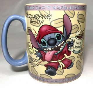 Disney Parks Lilo Stitch Mornings Arent Pretty Giant Jumbo Large Coffee Mug Cup