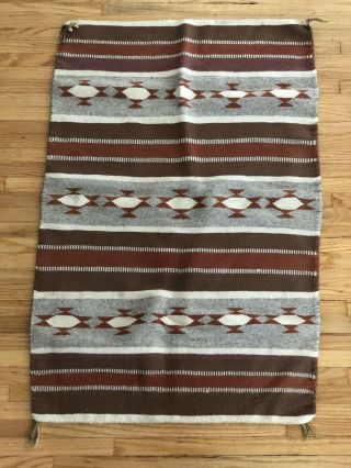 Vintage Navajo Style rug southwest Mexico Arizona Native American 24”x41” 4