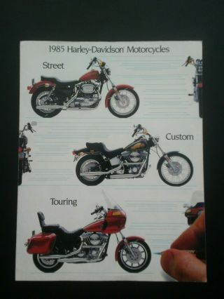 1985 Harley Davidson Fold - Out Poster Dealer Brochure