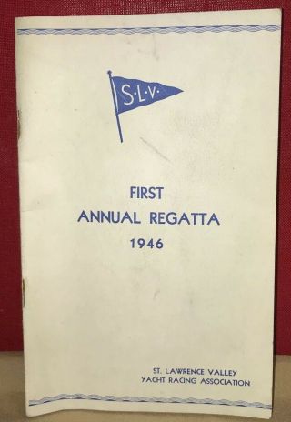 1946 Pointe Claire Yacht Club First Annual Regatta St.  Lawrence Racing Associati