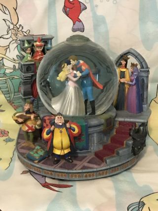 Disney Sleeping Beauty Once Upon A Dream Musical Light Up Snow Globe Rare