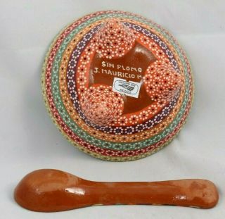Ceramic Salsa Dish/Condiment Mexican Folk Art Potter Mauricio Martinez 2 Multi 5