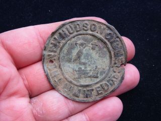 Rare Motorcycle Makers Plate The Hudson Cycle Co
