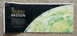Rand Mcnally 1984 Moon Map For Tasco Telescopes W/ Bonus Solar System Poster