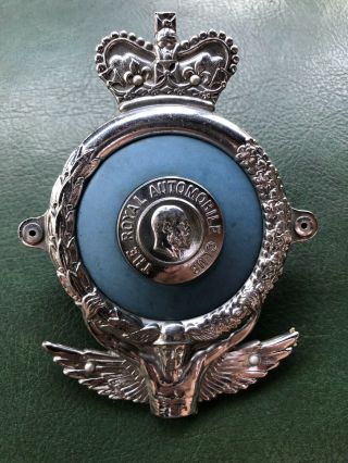 Vintage Royal Automobile Club Emblem King Edward Winged Mercury Rare