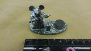 Metzke Pewter Mouse Magnetic Thimble Holder 1981