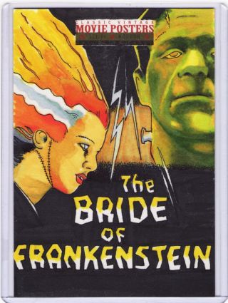 Classic Sci - Fi Horror Movie Posters Darin Palmer Sketch Card Bride Frankenstein