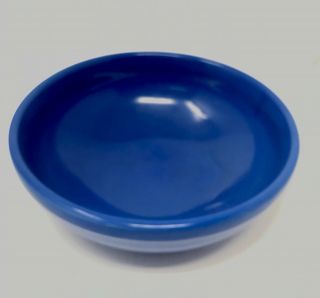 Vintage Blue Stoneware Pottery Mixing Bowl 9 Usa