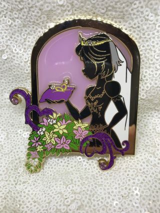 Wedding Rapunzel Silhouette Stained Glass Fantasy Pin Le75