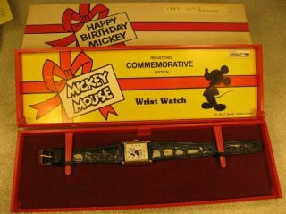 Disney Boxed Mickey Mouse 50th Birthday Wrist Watch