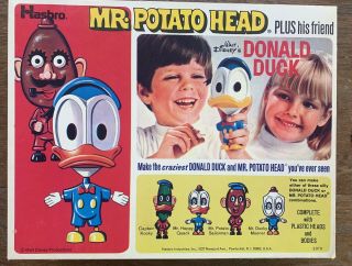 Vtg Hasbro Mr Potato Head Donald Duck Set Walt Disney