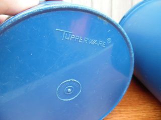 Vintage Tupperware Servalier Canister Set of 4 Blue 8