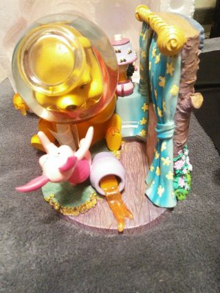 Disneys ' Winnie the Pooh In Hunny Jar and Piglett too,  Snow Globe Music Box. 6