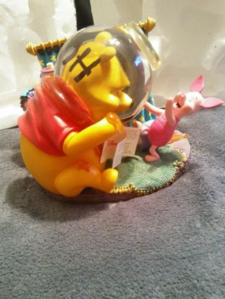 Disneys ' Winnie the Pooh In Hunny Jar and Piglett too,  Snow Globe Music Box. 8