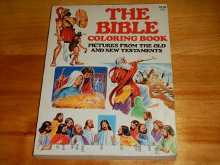Vintage 1985 The Bible Coloring Book Pictures From The Old And Testament