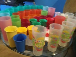 48 Tupperware Cups Tumblers W/4sippy Cup Lids And 2 Reg Lids