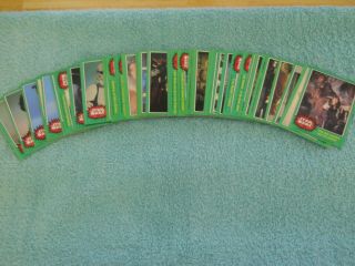 1977 Star Wars Series 4 Green Near Set 62/66 Cards -