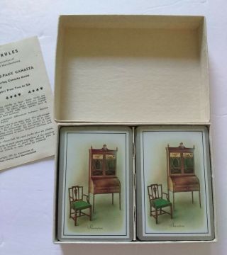 Vintage Canasta Playing Cards The U.  S.  Playing Card Co.  Sheraton 606 Congress