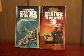 Star Trek The Voyages Books 1 & 2 Rare Paperbacks