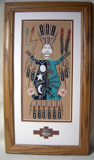 Navajo Sand Painting - Gracie Dick - Mother Earth & Father Sky